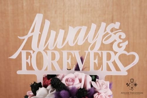 Cake topper Always & Forever S